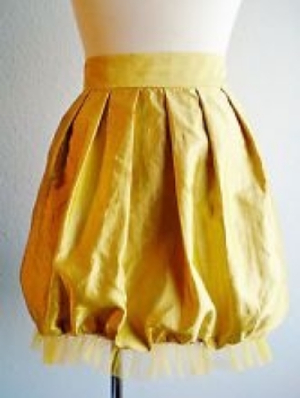 Twelve by Twelve Yellow Bubble Skirt with Tulle Hem